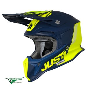 Кроссовый шлем Just1 J18 Pulsar Blue-Yellow